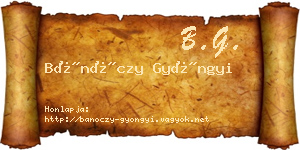Bánóczy Gyöngyi névjegykártya