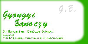 gyongyi banoczy business card